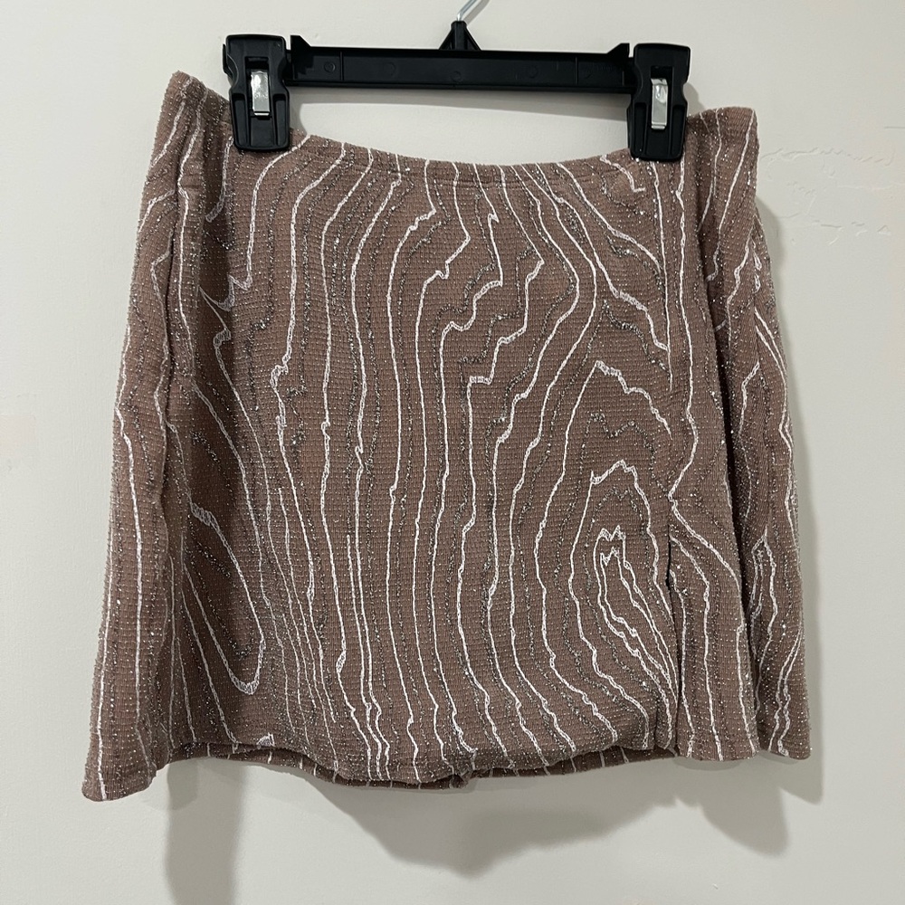 Brown Women's Skirt w Attached Shorts